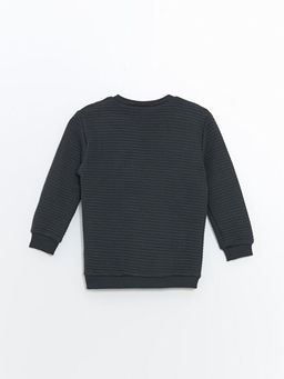 Bisiklet Yaka Bask?l? Erkek Bebek Sweatshirt - Waikiki фото 3