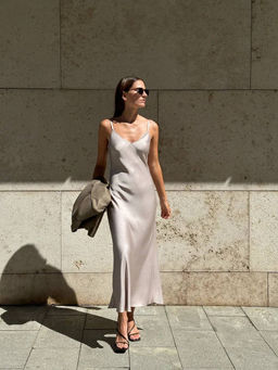 Платье-комбинация из сатинированной вискозы - TO BE ONE фото 2