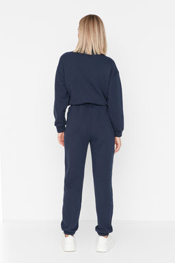 Lacivert Loose Jogger Kal?n Ici Polarl? Orme Esofman Alt? Pantolon TWOAW23EA00151 - Trendyolmilla фото 9