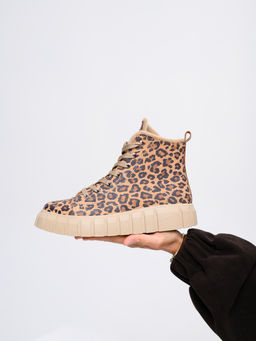 Ботинки EDART 217.91505be. Коричневый леопард/шерсть фото 12