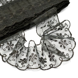 Кружево капрон KRUZHEVO арт.TBY 30011 шир.65мм цв.039 черный уп.13,7м