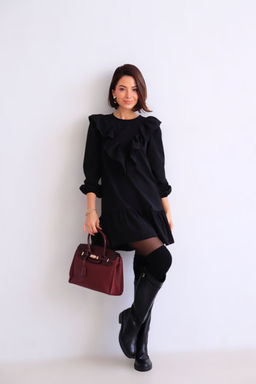 Платье-мини чёрное - Martichelli фото 16