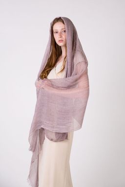 Деграде палантин из модала и шелка