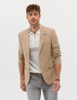 Camel Ekstra Slim Fit Keten Kar___ml_ Blazer Ceket