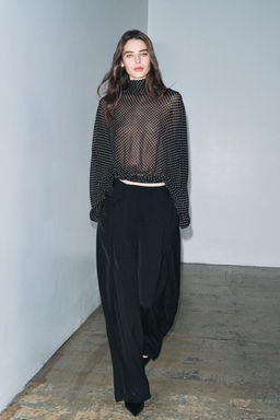 ZW COLLECTION POLKA DOT BLOUSE WITH TIES