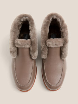 Женские высокие лоферы TENDANCE Артикул 4747891, серо-коричневый  фото 4