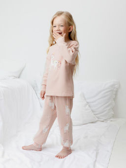 К 1567/дымчатая роза,весна и единорог пижама дет