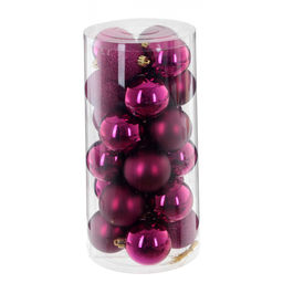 Набор из 24шт Украшение новогоднее "Шар", D 6 см, L14 W14 H30,5 см