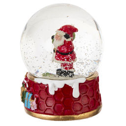 Фигурка декоративная "Дед Мороз/Снеговик" в стекл шаре, L7,5 W7,5 H8,5 см, 2в.