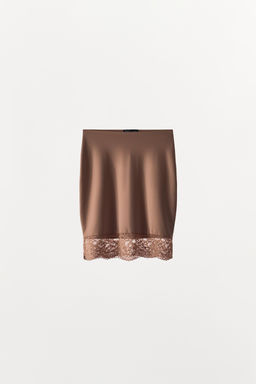 SKIRT WITH POLYAMIDE LACE - Zara фото 4