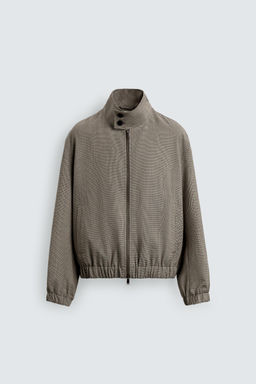 LIMITED EDITION RELAXED FIT HOUNDSTOOTH JACKET - Zara фото 15