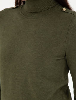 Kahverengi Slim Fit Basic Kazak