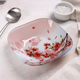 Салатник стеклянный Доляна Сакура, 400 мл, 1515 см