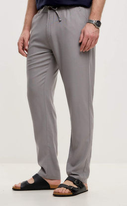 Брюки лен Р211-0872 l.grey