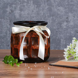 Ваза 11 см с лентой / AB16BR /уп 6/60/ коричневая - Галеонтрейд фото 4