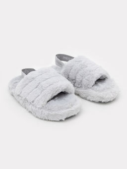 Женские домашние тапочки в светло-сером цвете