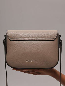 Сумка кожаная кросс-боди Azaro 31034 бежевый латте