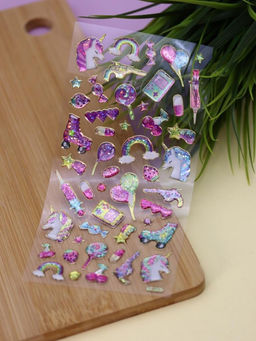 Наклейки объемные "Shiny unicorn" (20,5*9 см)