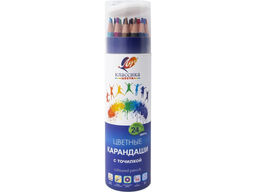Карандаши ЛУЧ "Классика" 24цв. + точилка (35с 2319-08) в тубусе