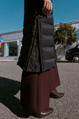 HOODED BELTED WATER-REPELLENT WINDPROOF DOWN PUFFER JACKET - Zara фото 5