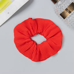 Цена за 3 шт. Резинка для волос «Орбита», жатка классика, 12 см, красная