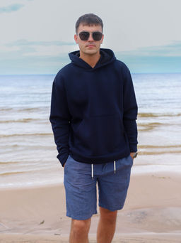 Толстовка, Худи К201-ИЗИ Темно-синий