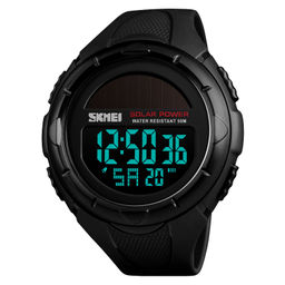 Мужские наручные часы Skmei 1405black Солнечная батарея