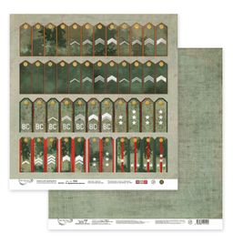 Бумага для скрапбукинга Mr.Painter PSR 201107 Армейская жизнь 190 г/кв.м 30.5 x 30.5 см 10 шт. СК/Распродажа