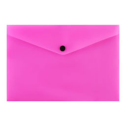 Набор папок-конвертов на кнопке 4 штуки, А5, 150 мкм, Calligrata Neon, полупрозрачные, неоновый микс