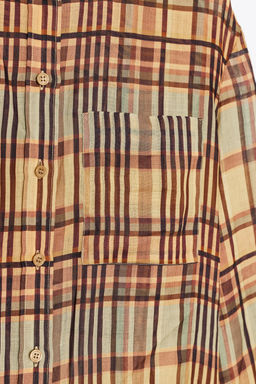 ZW COLLECTION RAMIE CHECK SHIRT - Zara фото 12