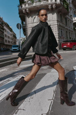 FAUX SUEDE DOUBLE-FACED JACKET - Zara фото 3