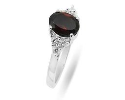 Кольцо из серебра гранат, Горошина