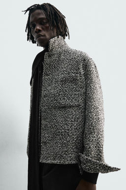 TEXTURED OVERSHIRT WITH POCKETS - Zara фото 6