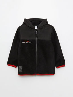Kap??onlu Uzun Kollu Erkek Bebek Fermuarl? Sweatshirt