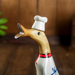 Сувенир «Утка шеф-повар», 13×9×27 см, дерево