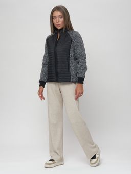 Толстовка женская на молнии черного цвета 2160Ch - Mtforce фото 3