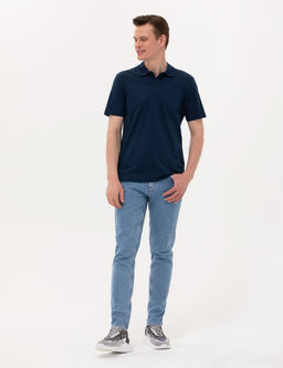 Lacivert Regular Fit Polo Yaka Merserize Ti__rt