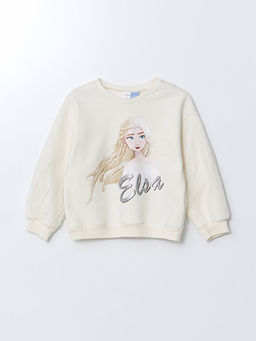 Elsa Bask?l? K?z ?ocuk Sweatshirt