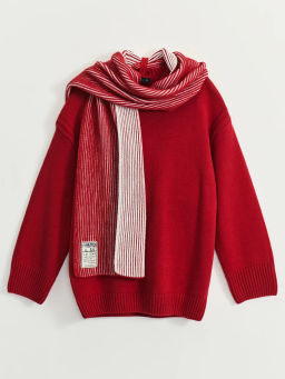 Джемпер с шарфом из хлопка / Zarina