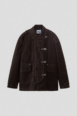 Chaqueta worker en sarga cepillada