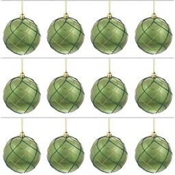 Набор из 12шт Украшение новогоднее Шар "Алмазная сетка", D 8 см, L35 W27 H8,5 см