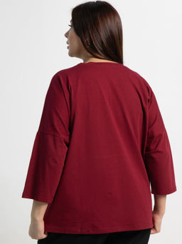 Блуза Ромашка (бордовая) Б15383-24М
