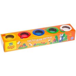 Тесто для лепки Мульти-Пульти 5цв. по 90гр. "Енот на пасеке" (ТЛ_13470)