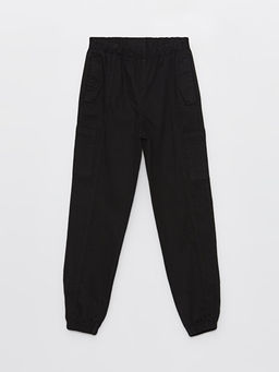 Beli Lastikli K?z ?ocuk Kargo Jogger Pantolon