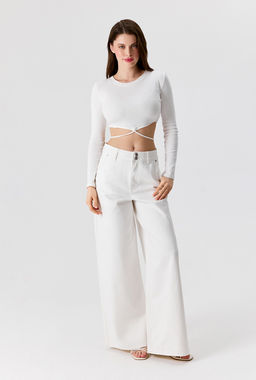 CONCEPT CLUB / Брюки джинсовые жен. Sheffy_wide крем