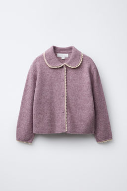 CARDIGAN WITH LACE TRIMS