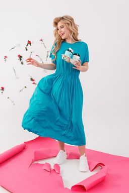 Платье NIKVA н353-1 бирюза фото 3