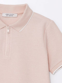 Polo Yaka Dokulu Erkek ?ocuk Ti??rt - Waikiki фото 2