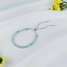 Браслет регулируемый из голубого Топаза от 16 см