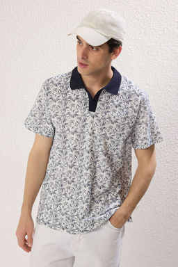 TRENDYOL MAN Lacivert Regular/Normal Kesim Desenli Polo Yaka T-shirt TMNSS25PO00032 - Trendyolmilla фото 2